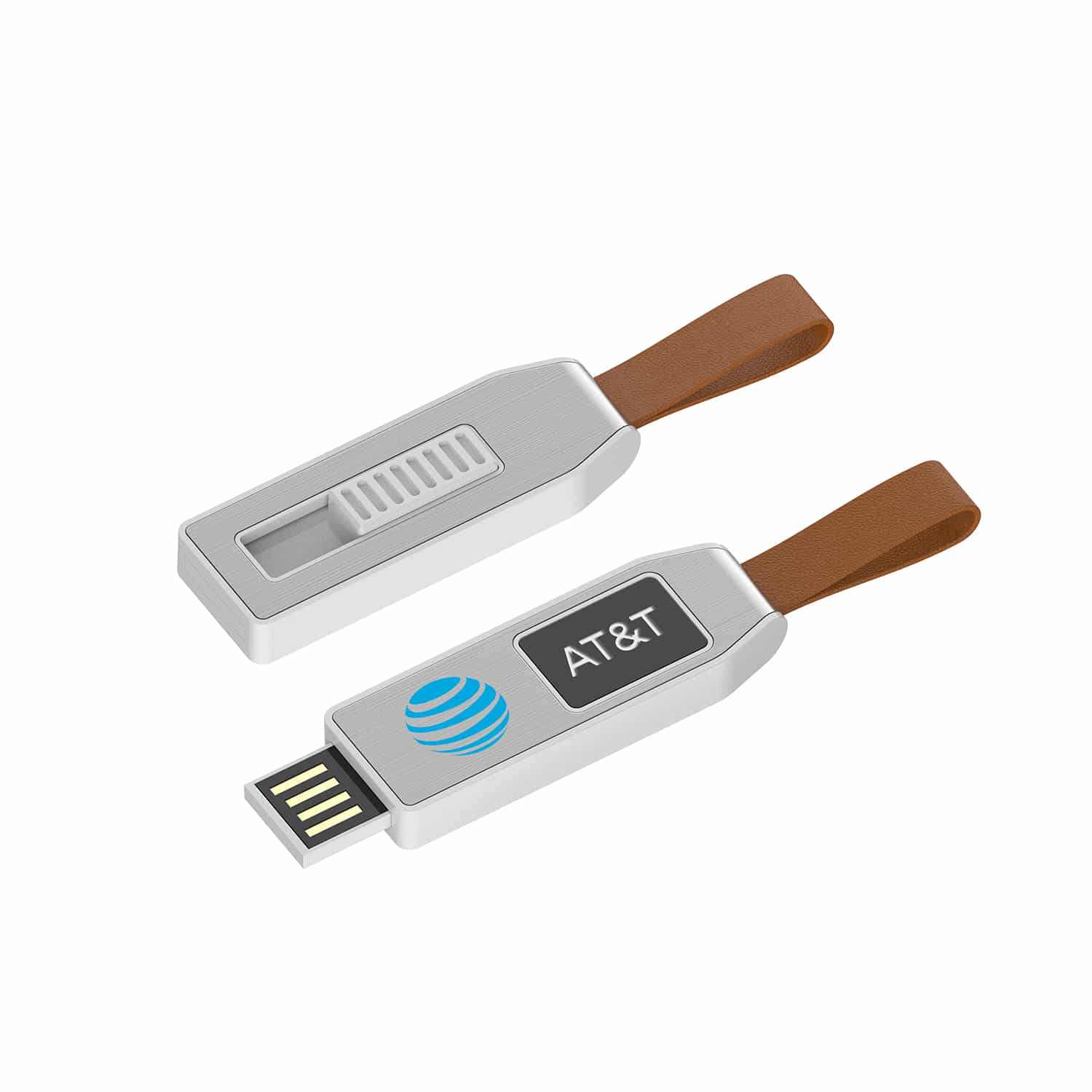 Miniature 1 pour Clé USB LED rétractable lanière