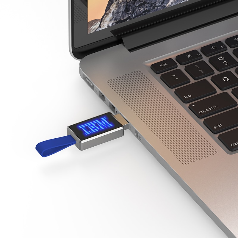 Miniature 5 pour Clé USB LED rectangle mini lanière