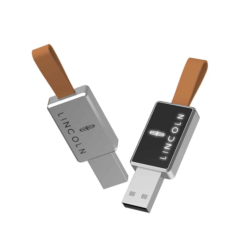 Miniature 2 pour Clé USB LED rectangle mini lanière