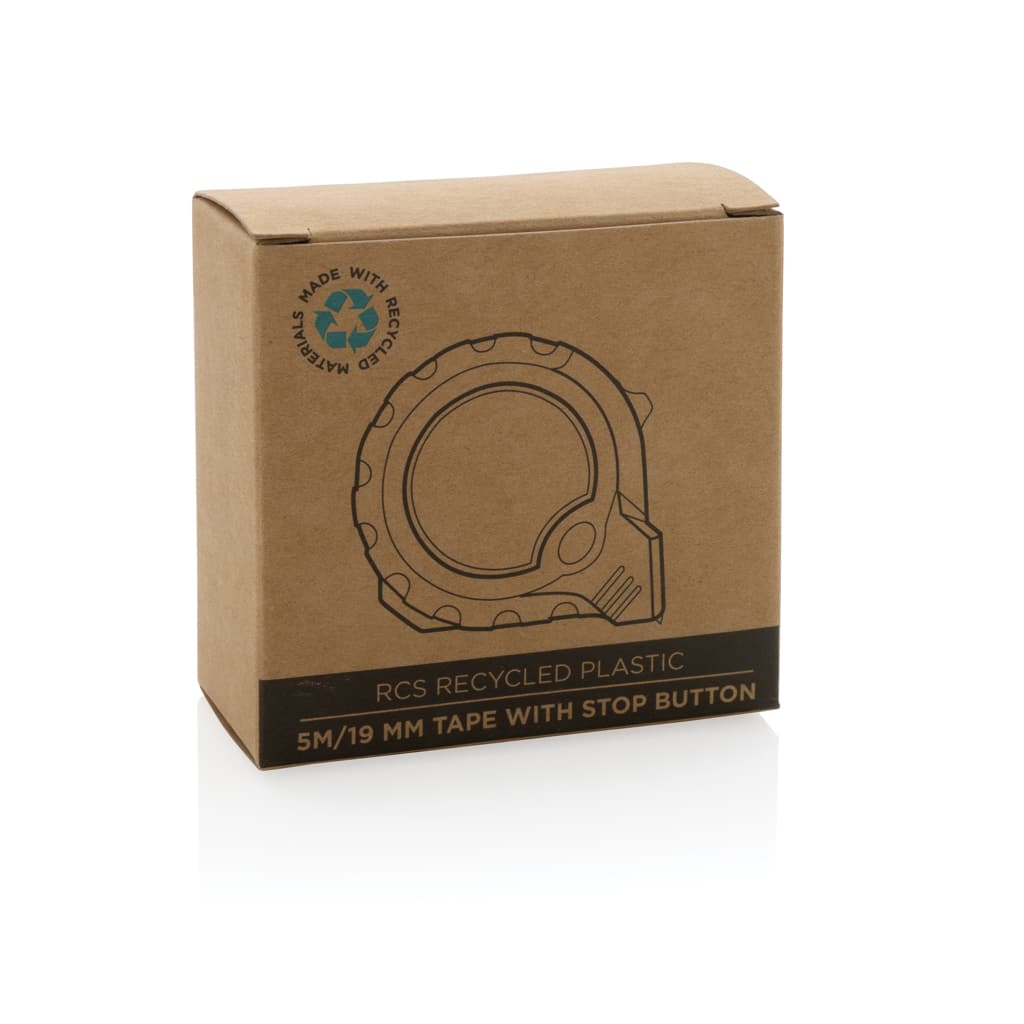 Miniature 10 pour Mètre 5M/19mm en plastique recyclé RCS avec bouton d'arrêt