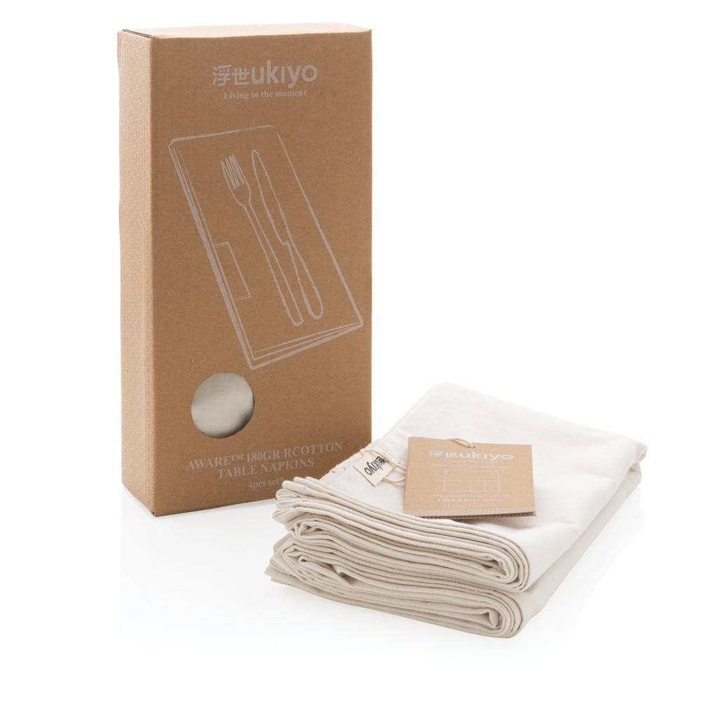 Miniature 7 pour Set de 4 serviettes de table Ukiyo en rcotton 180gr Aware™