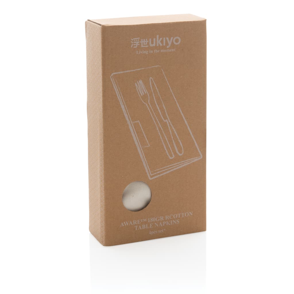 Miniature 8 pour Set de 4 serviettes de table Ukiyo en rcotton 180gr Aware™