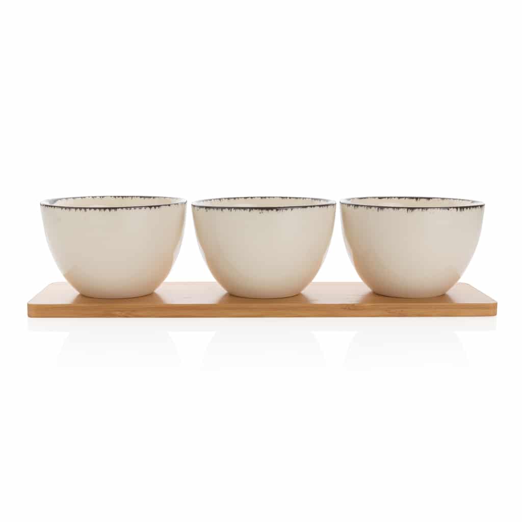 Miniature 3 pour Set 3 bols de service avec plateau en bambou Ukiyo