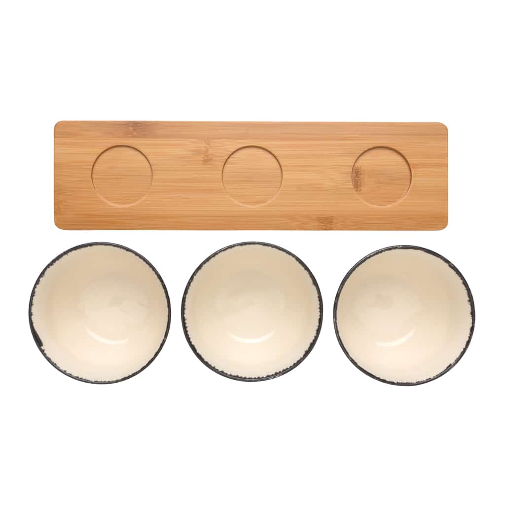Miniature 4 pour Set 3 bols de service avec plateau en bambou Ukiyo