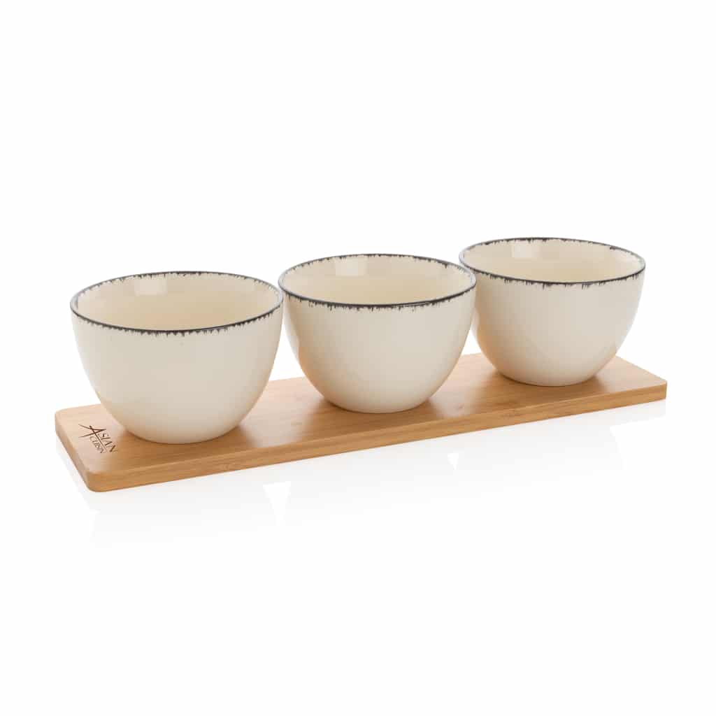 Miniature 6 pour Set 3 bols de service avec plateau en bambou Ukiyo