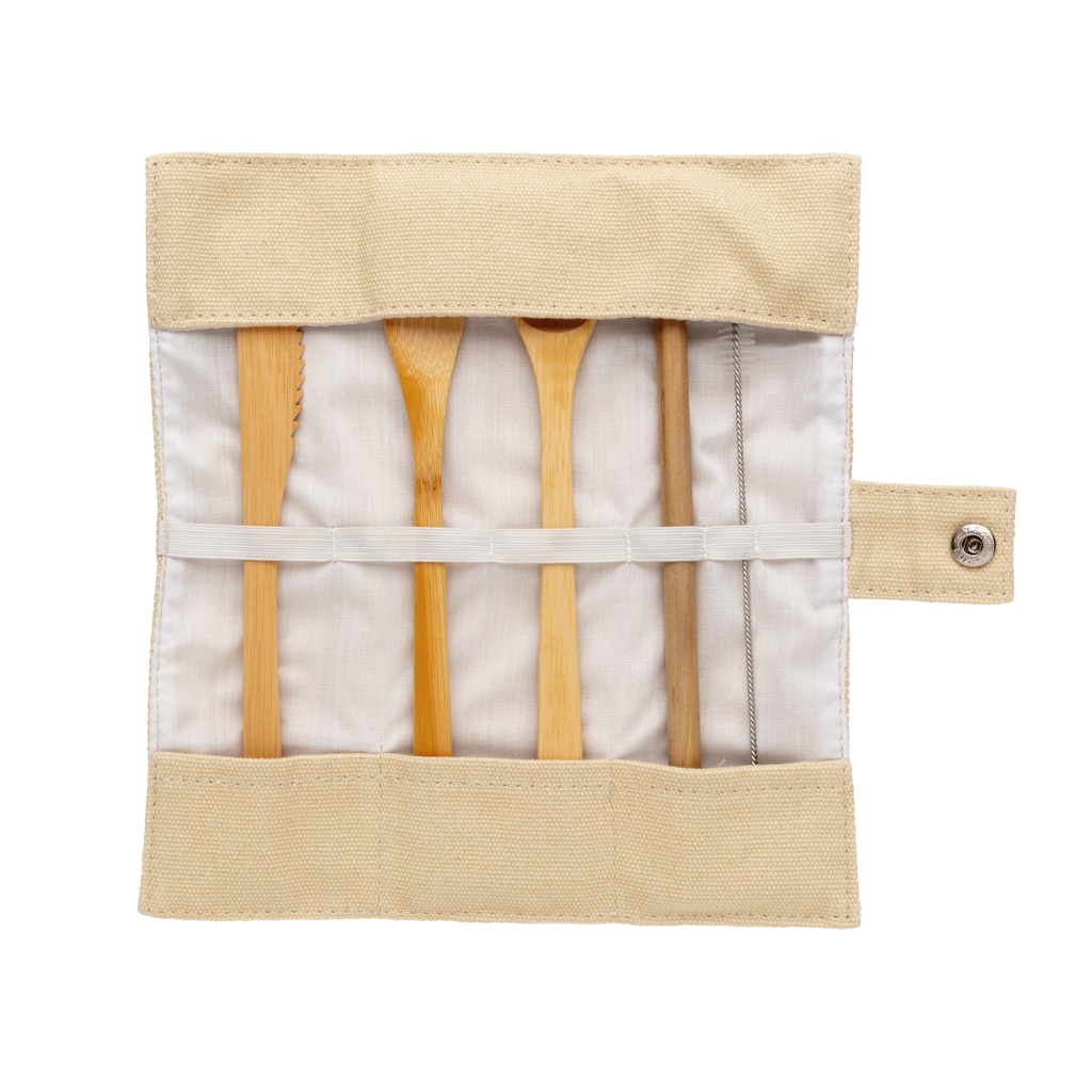 Miniature 3 pour Set de couverts de voyage en bambou réutilisable