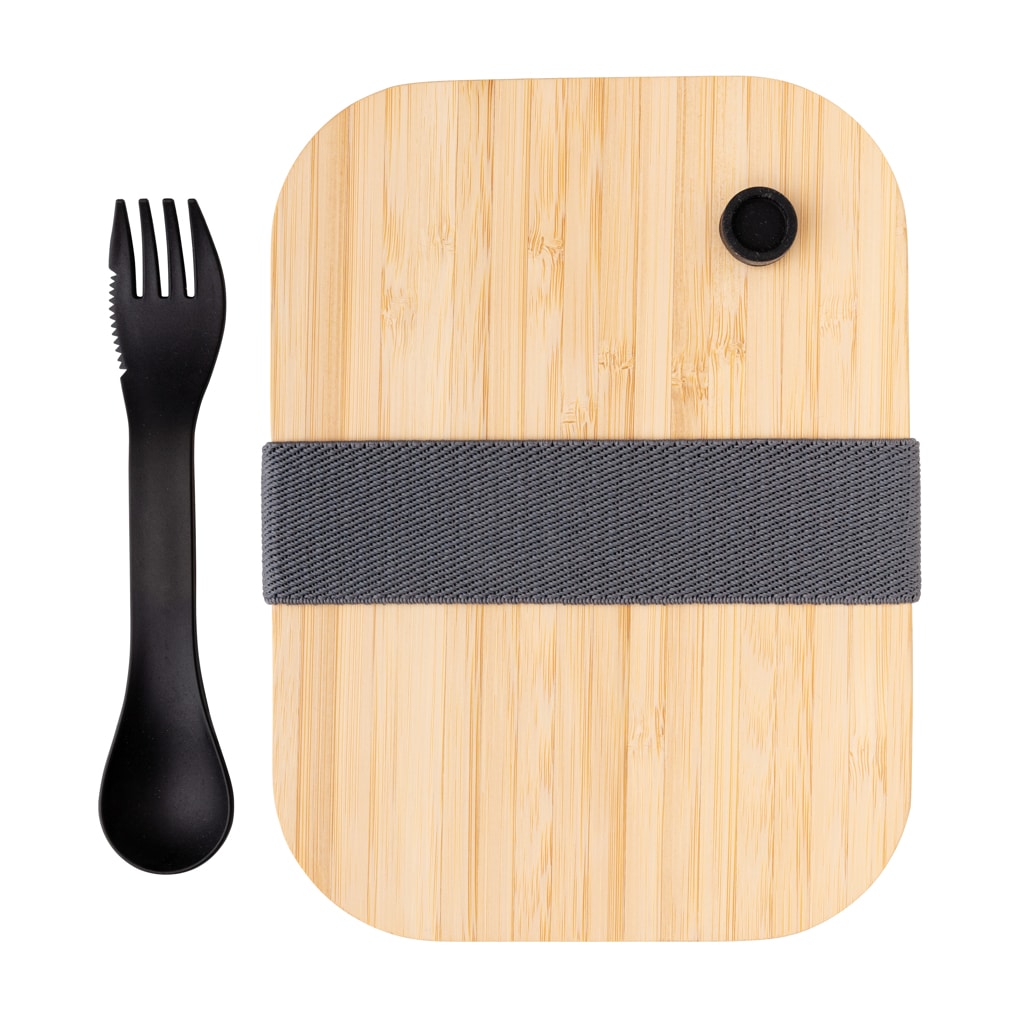 Miniature 3 pour Boîte repas en verre avec couvercle en bambou