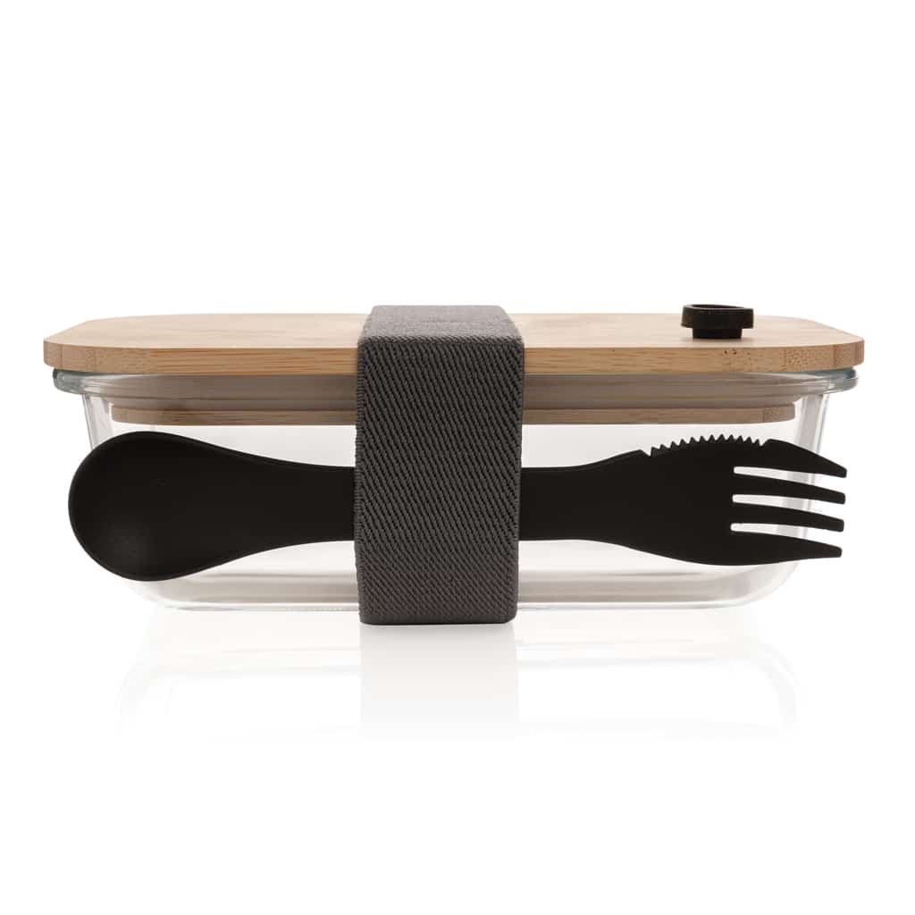 Miniature 4 pour Boîte repas en verre avec couvercle en bambou