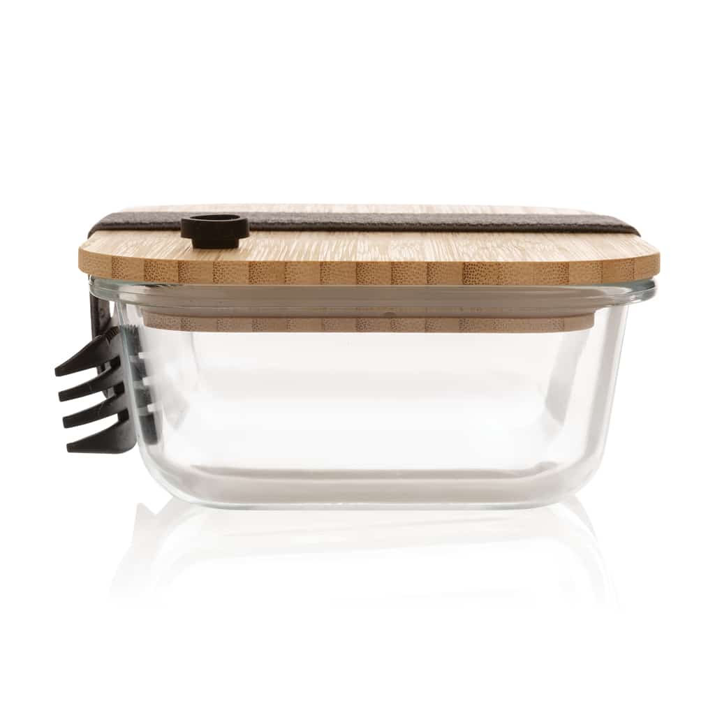 Miniature 5 pour Boîte repas en verre avec couvercle en bambou