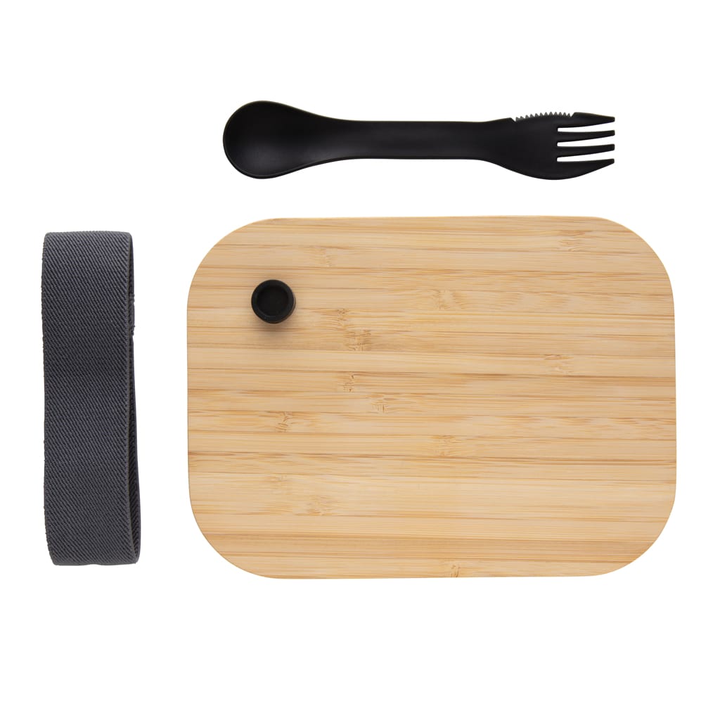Miniature 7 pour Boîte repas en verre avec couvercle en bambou