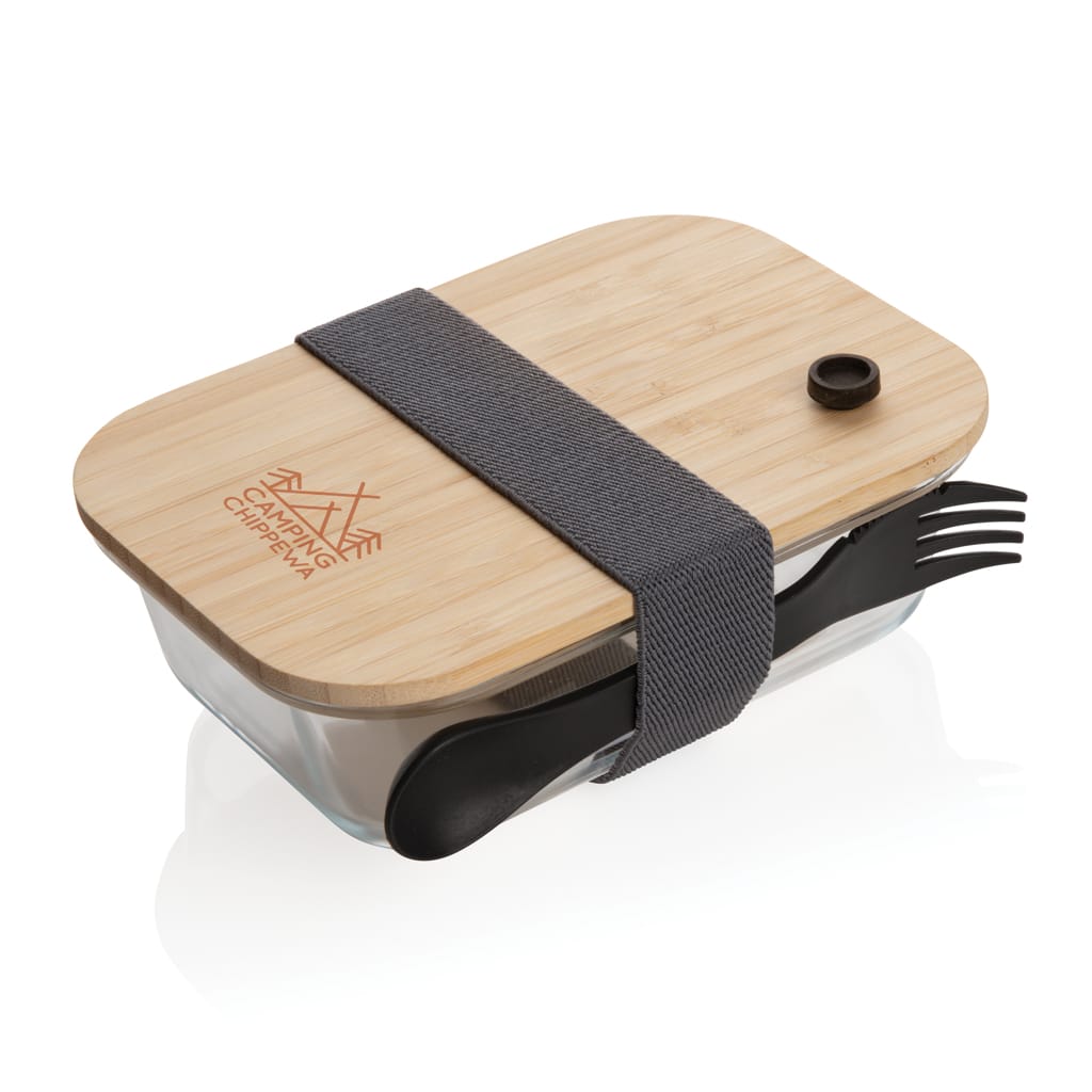Miniature 8 pour Boîte repas en verre avec couvercle en bambou