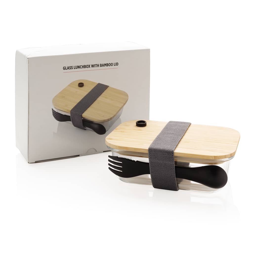 Miniature 11 pour Boîte repas en verre avec couvercle en bambou