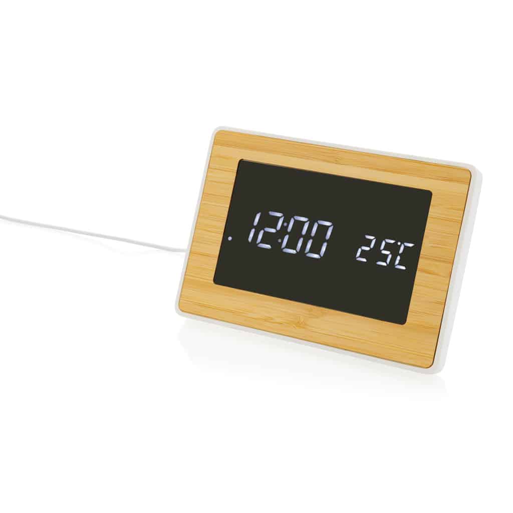 Miniature 2 pour Station météo LED en bambou FSC® et plastique RCS Utah