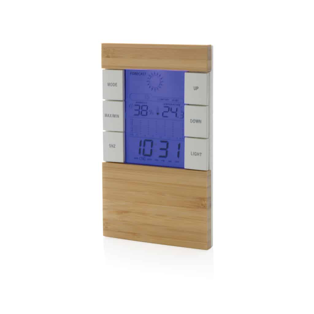 Miniature 2 pour Station météo en bambou FSC® et plastique recyclé RCS Utah