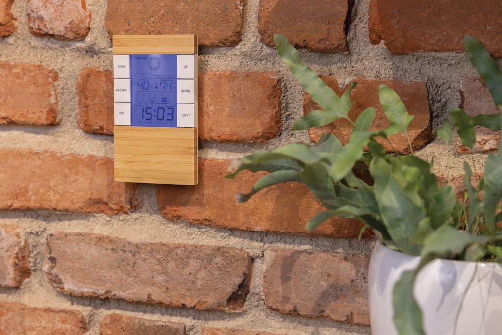 Miniature 6 pour Station météo en bambou FSC® et plastique recyclé RCS Utah