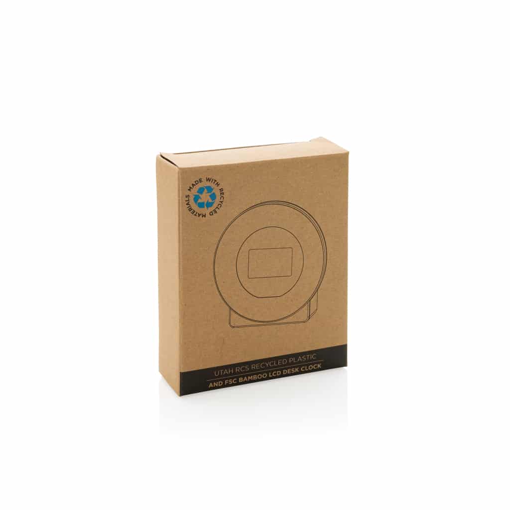 Miniature 8 pour Horloge bureau en bambou FSC® et plastique recyclé RCS Utah