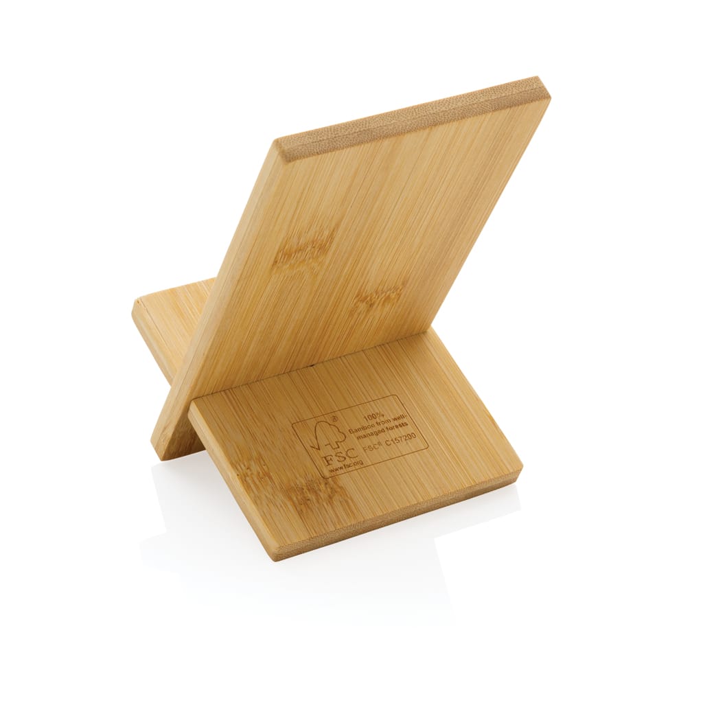 Miniature 4 pour Support téléphone en bambou FSC® dans une boîte kraft FSC®