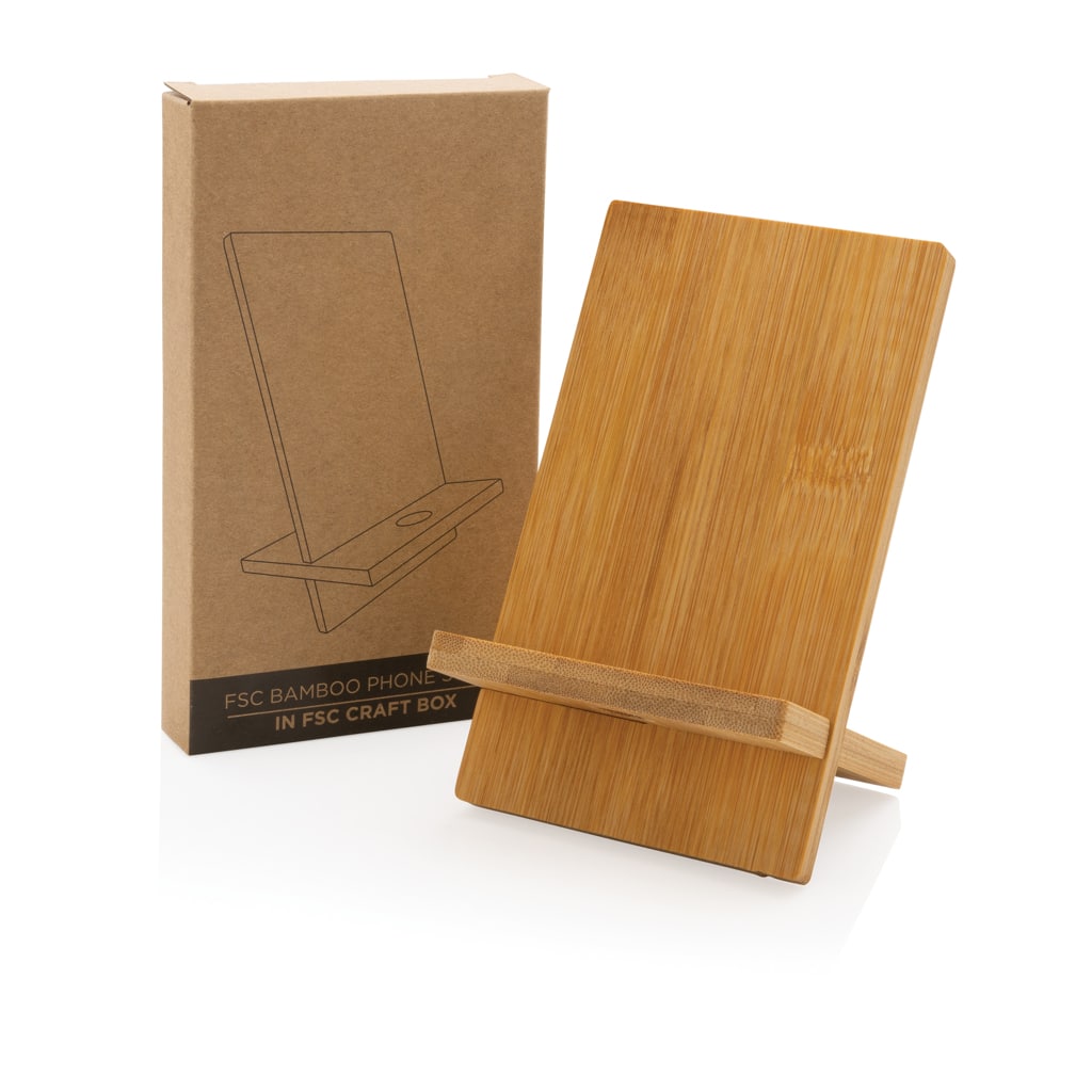 Miniature 9 pour Support téléphone en bambou FSC® dans une boîte kraft FSC®