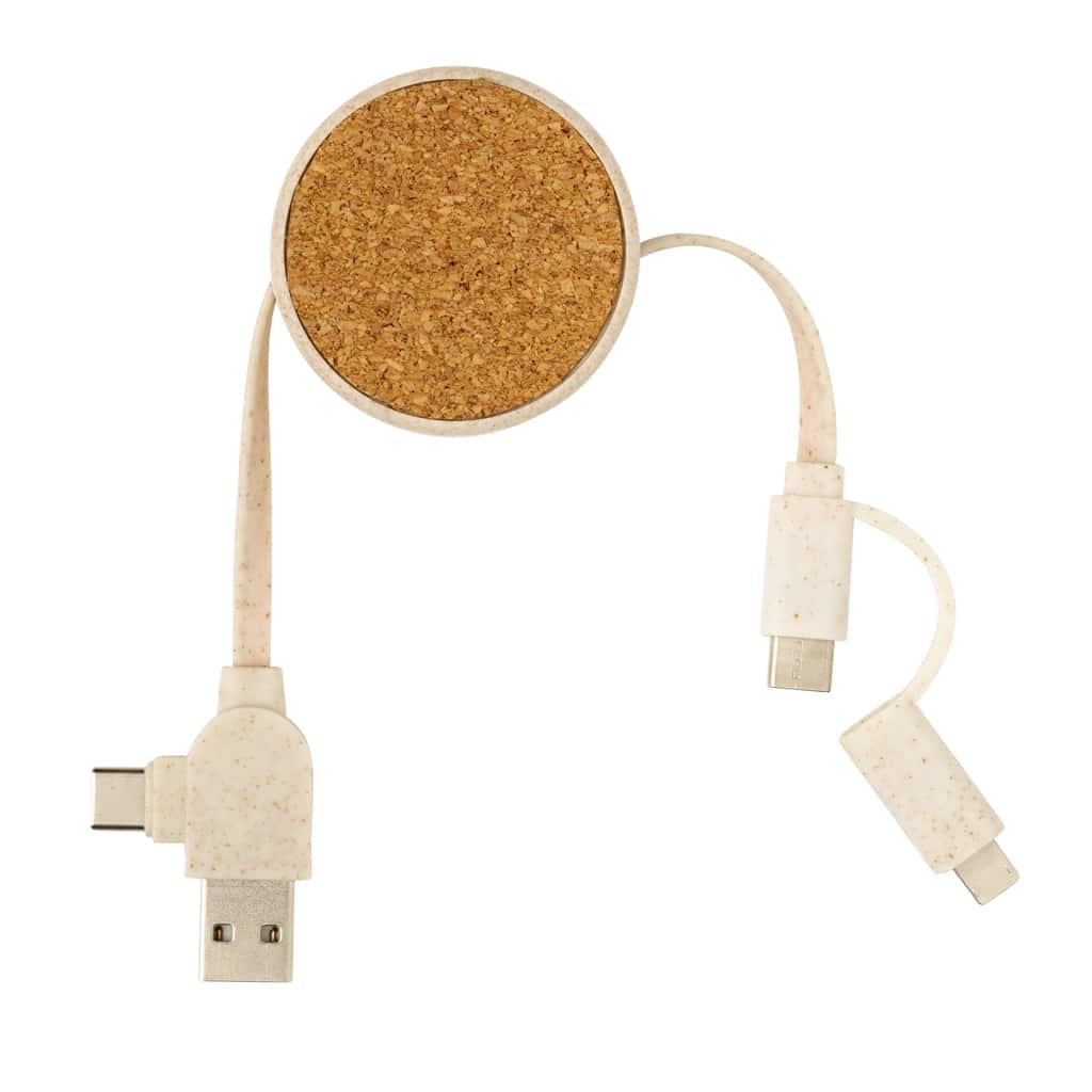 Miniature 4 pour Câble rétractable 6 en 1 en liège et fibre de paille