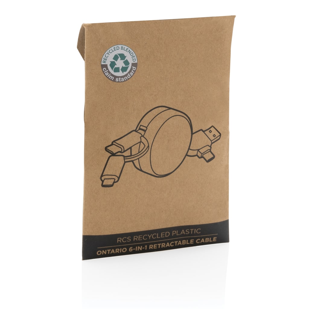 Miniature 12 pour Câble Ontario 6-en-1 rétractable en plastique recyclé RCS