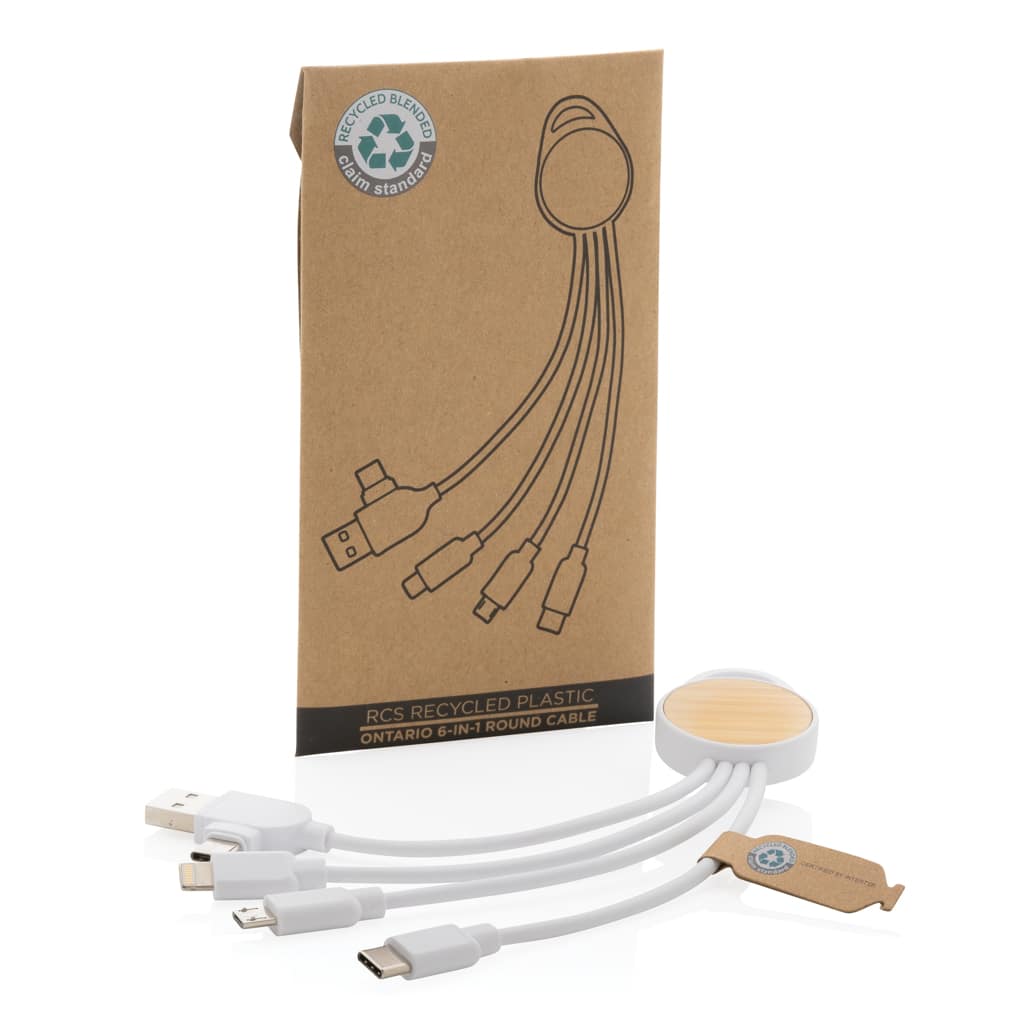 Miniature 9 pour Câble Ontario 6-en-1 rond en plastique recyclé RCS