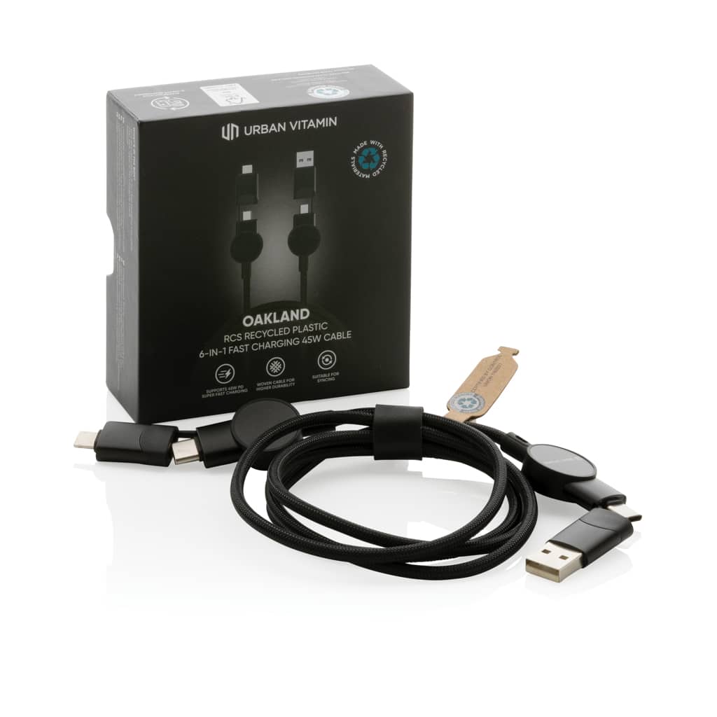 Miniature 11 pour Câble Oakland 6-in-1 à charge 45W en plastique recyclé RCS