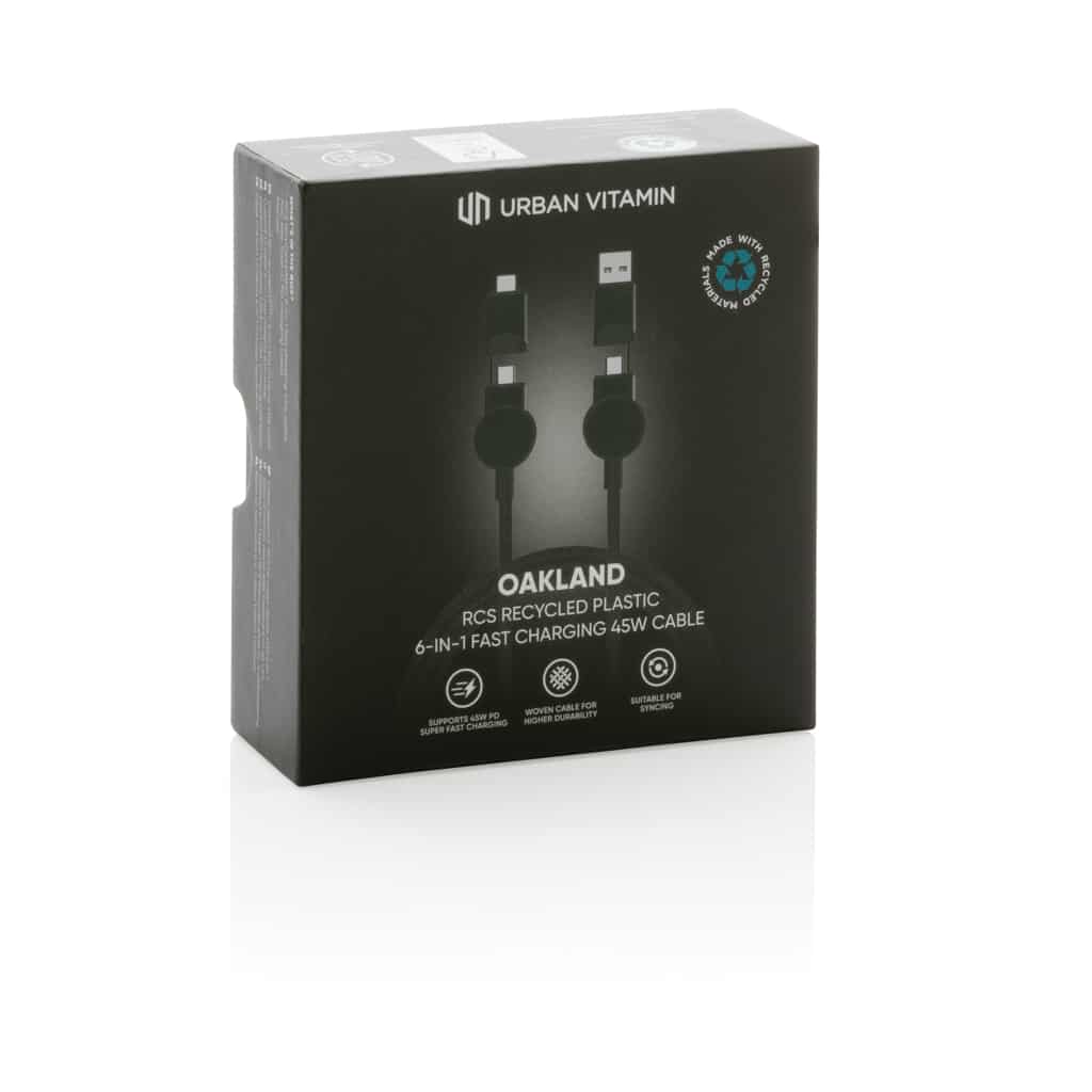 Miniature 12 pour Câble Oakland 6-in-1 à charge 45W en plastique recyclé RCS