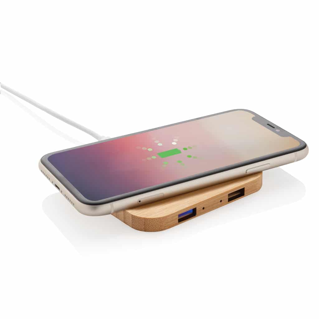 Miniature 3 pour Chargeur sans fil 5W et USB en bambou FSC