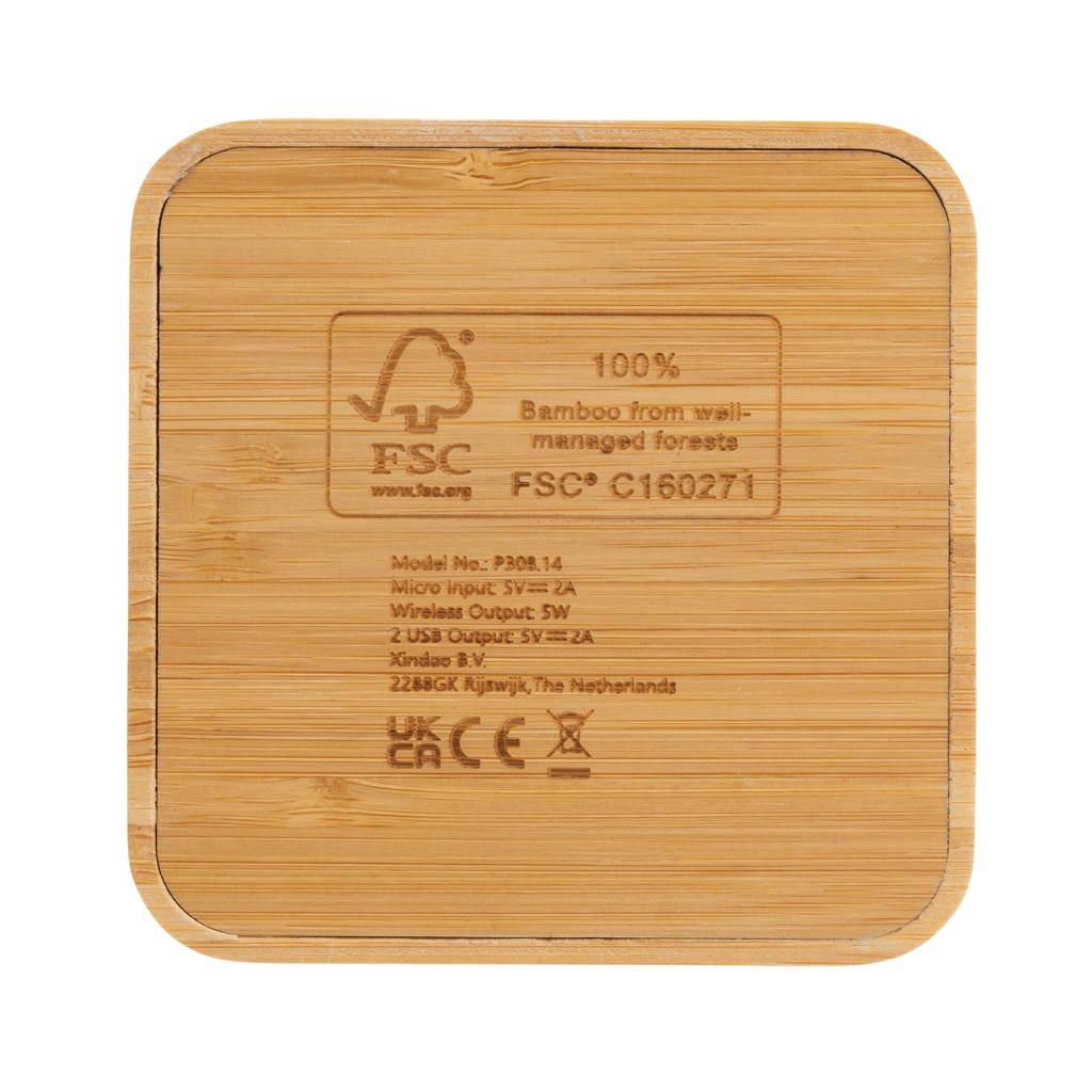 Miniature 6 pour Chargeur sans fil 5W et USB en bambou FSC