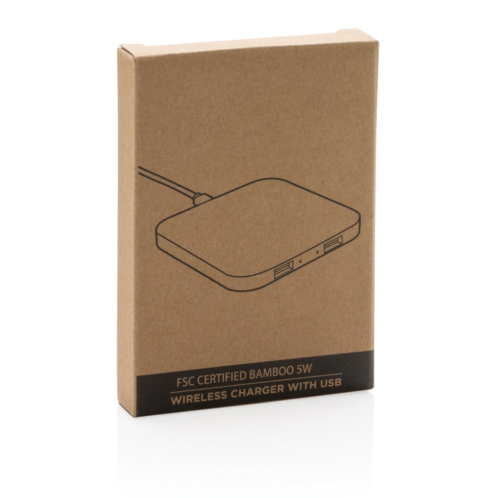Miniature 12 pour Chargeur sans fil 5W et USB en bambou FSC