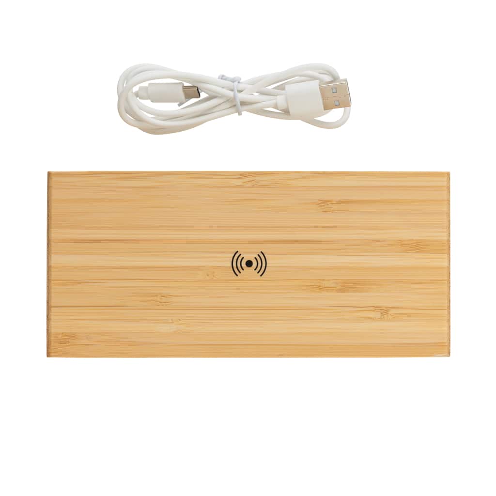 Miniature 7 pour Réveil en bambou avec chargeur sans fil 5W