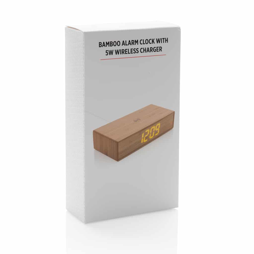 Miniature 11 pour Réveil en bambou avec chargeur sans fil 5W