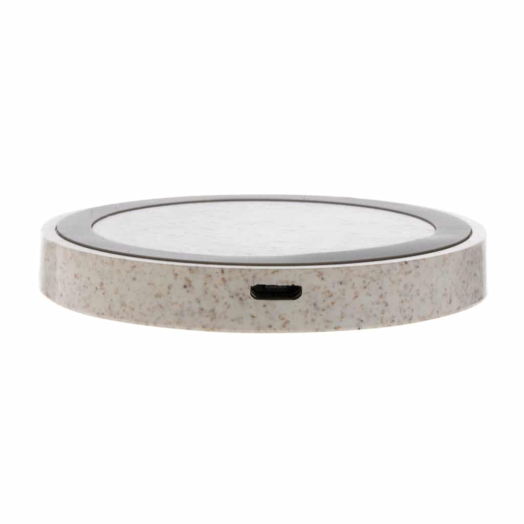 Miniature 5 pour Chargeur sans fil rond en fibre de paille de 5W