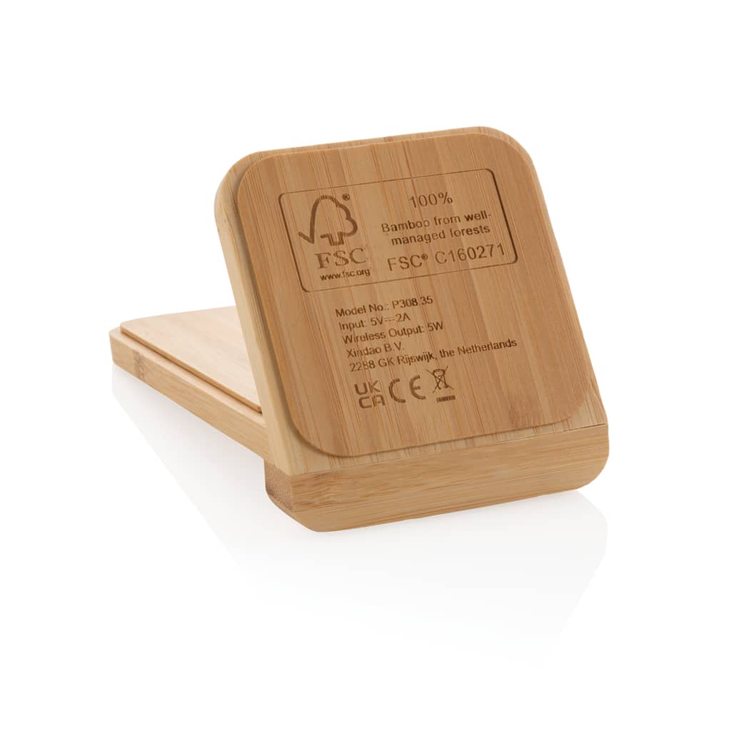 Miniature 7 pour Support téléphone à induction 5W en bambou FSC