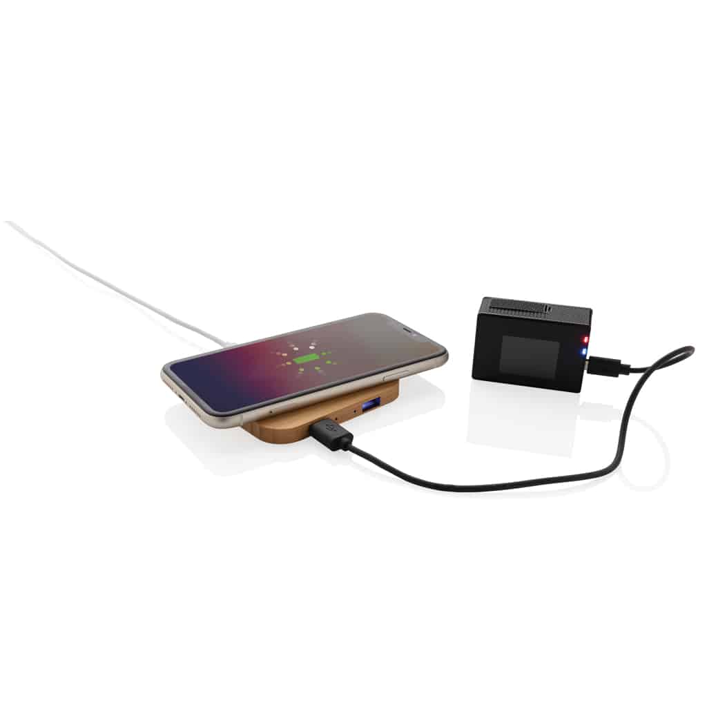Miniature 3 pour Chargeur sans fil 10W et avec ports USB en bambou FSC®