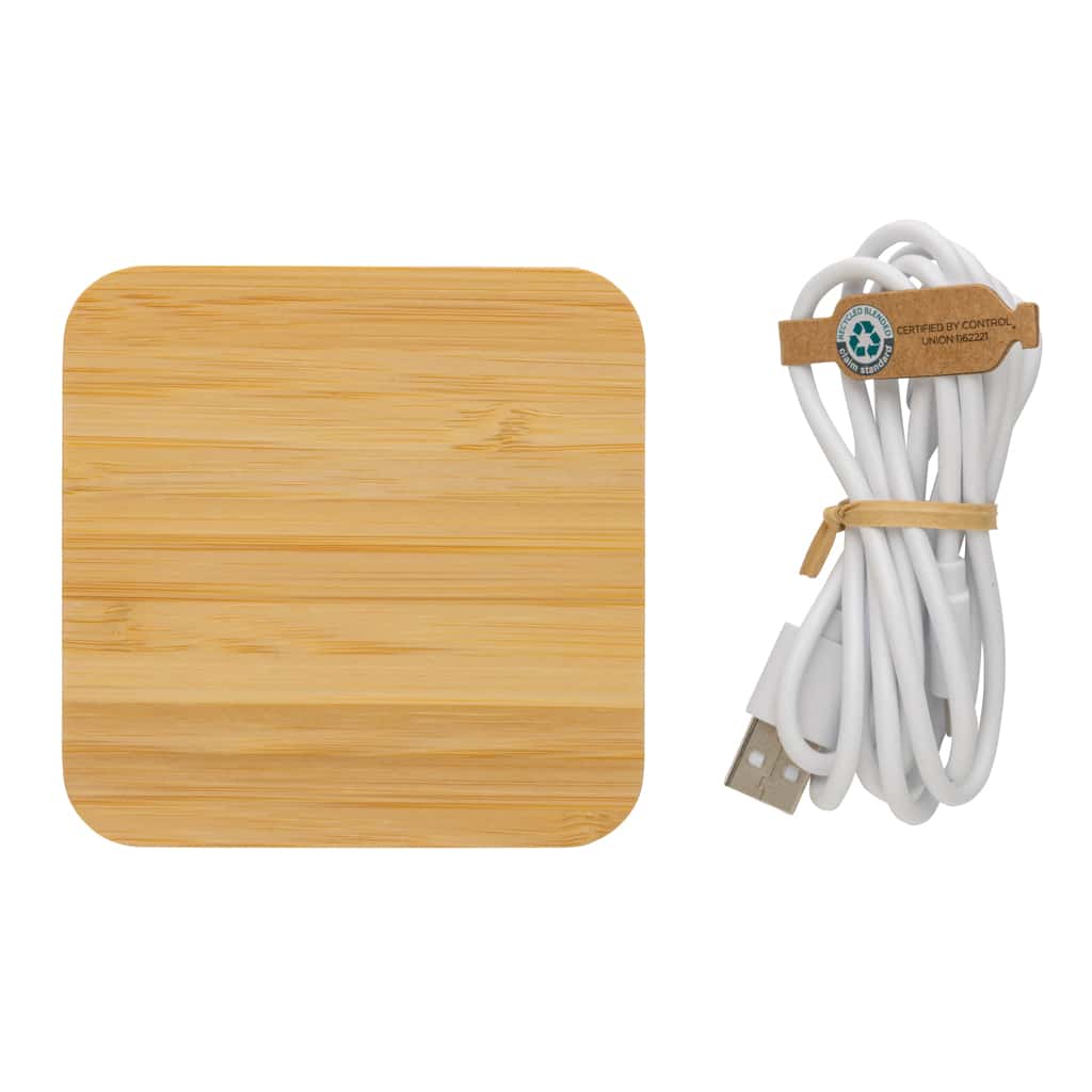 Miniature 4 pour Chargeur sans fil 10W et avec ports USB en bambou FSC®