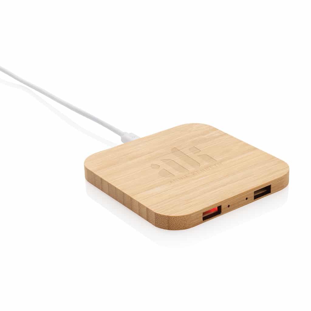 Miniature 6 pour Chargeur sans fil 10W et avec ports USB en bambou FSC®