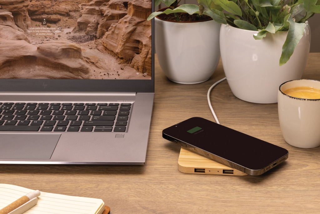 Miniature 7 pour Chargeur sans fil 10W et avec ports USB en bambou FSC®