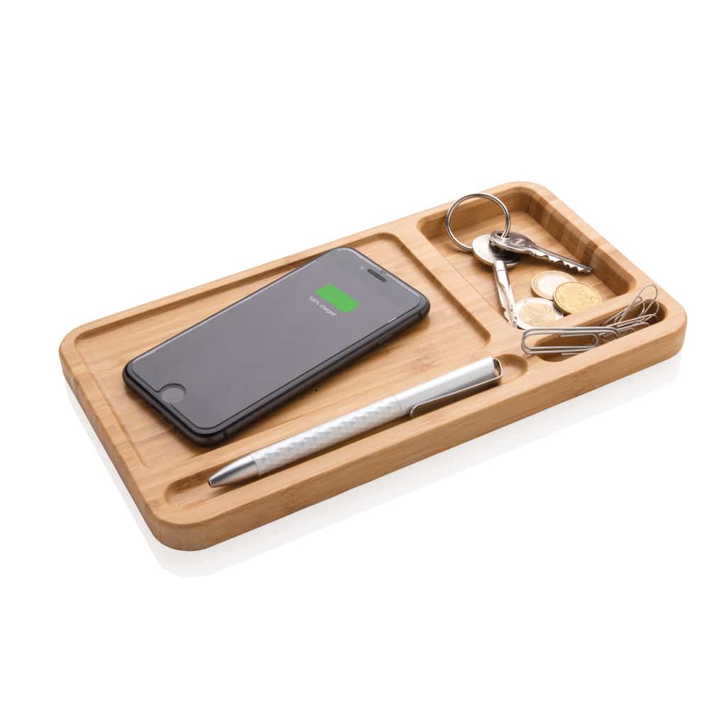 Miniature 3 pour Organiseur de bureau en bambou avec chargeur 10W FSC®