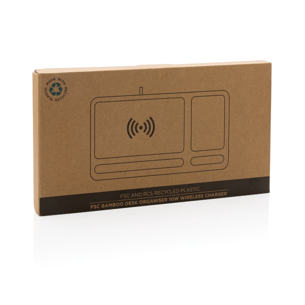 Miniature 10 pour Organiseur de bureau en bambou avec chargeur 10W FSC®