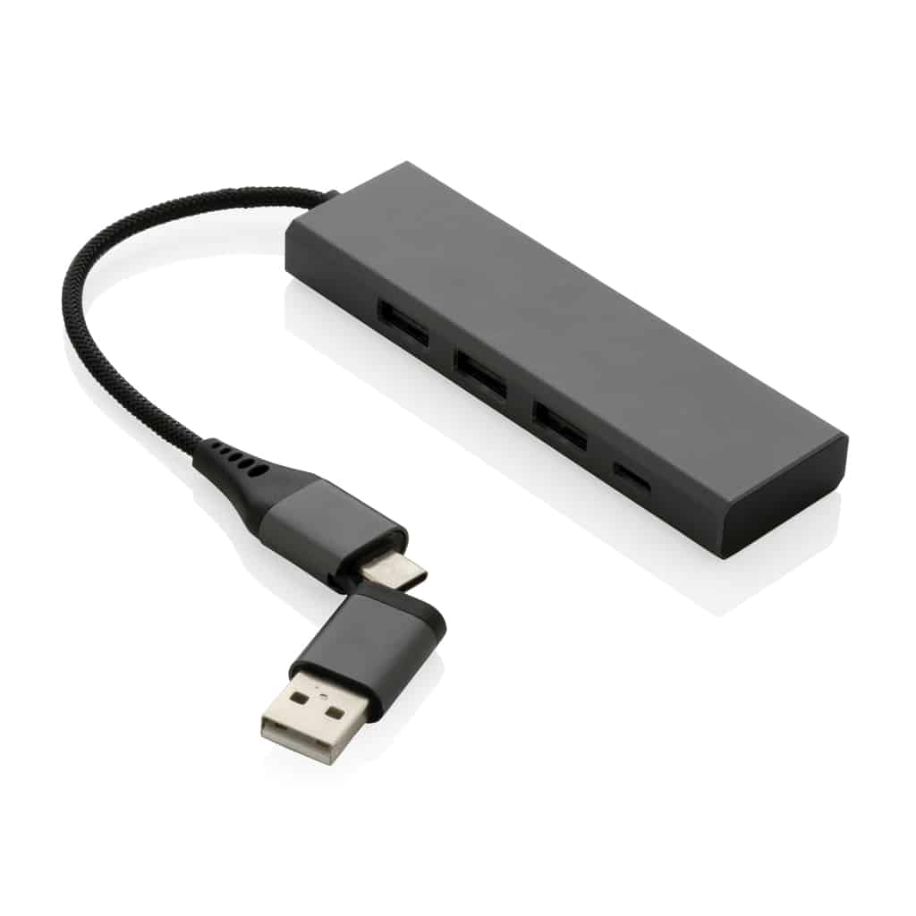 Miniature 2 pour Hub avec 3 ports USB en aluminium recyclé RCS Terra