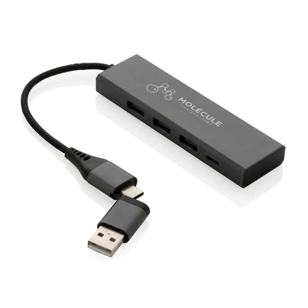 Miniature 6 pour Hub avec 3 ports USB en aluminium recyclé RCS Terra