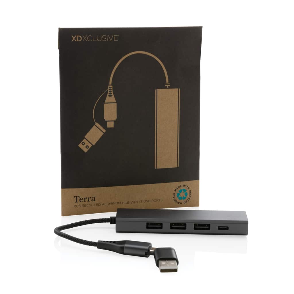 Miniature 9 pour Hub avec 3 ports USB en aluminium recyclé RCS Terra