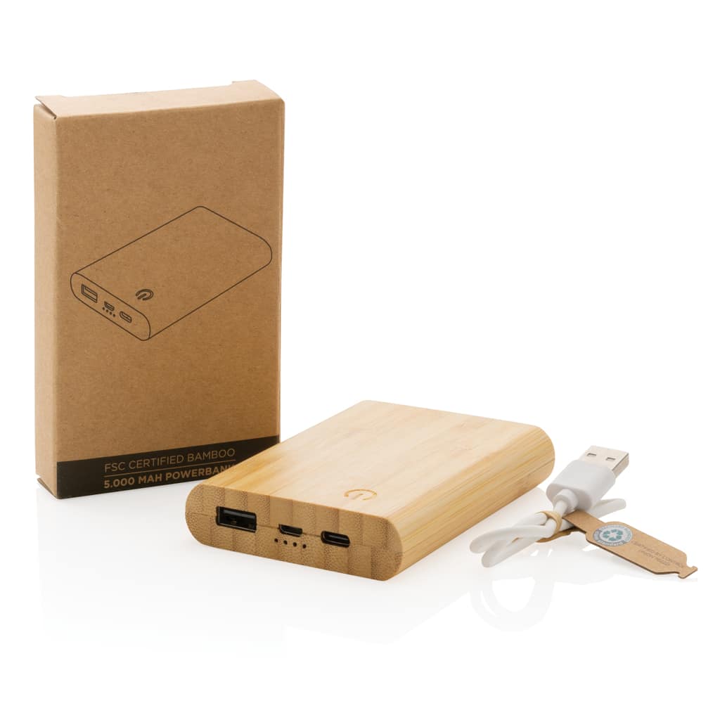 Miniature 12 pour Batterie de secours 5000 mAh en bambou certifié FSC ®