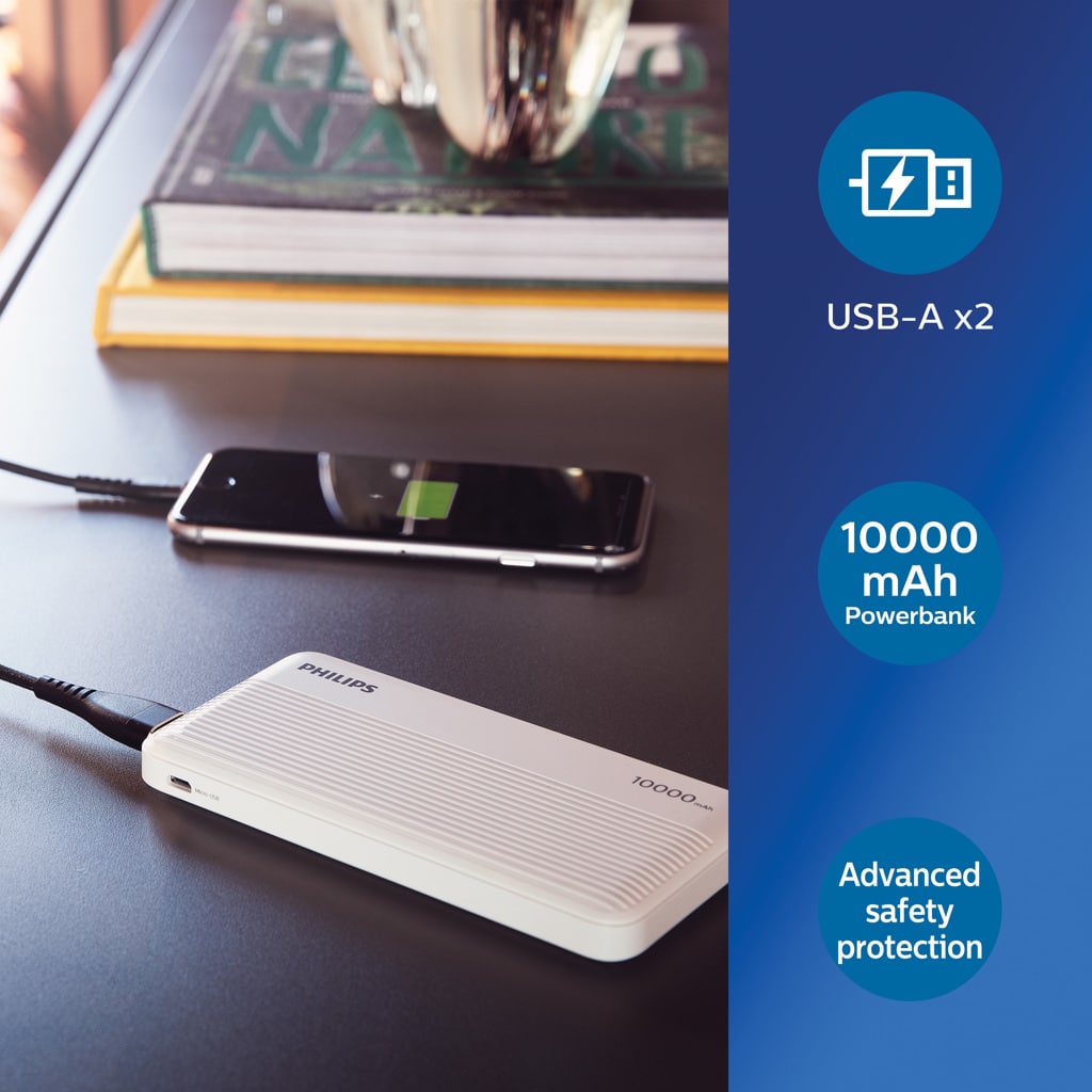 Miniature 9 pour Batterie de Secours Philips Ultra Fine 10,000mAh