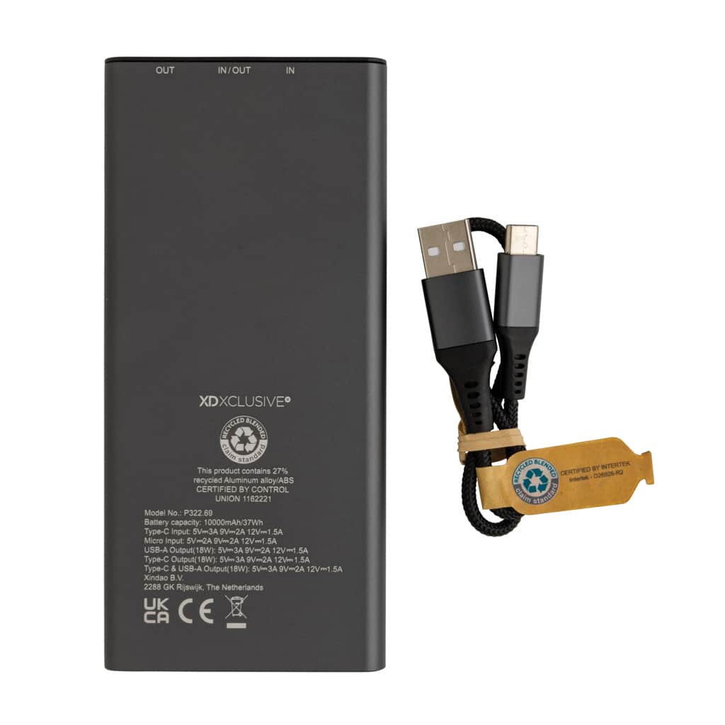 Miniature 6 pour Powerbank 10.000 mAh et 18W en aluminium recyclé Terra RCS