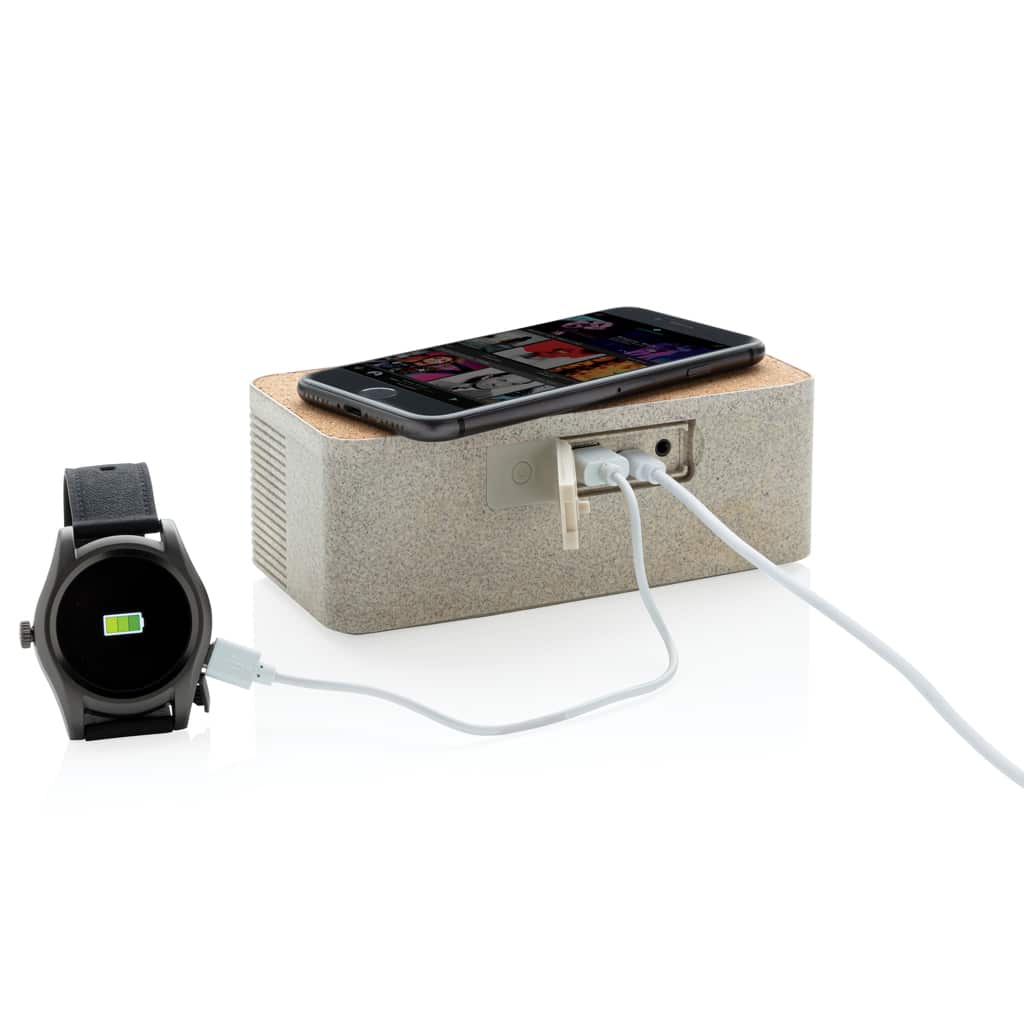 Miniature 4 pour Enceinte 5W avec chargeur à induction en fibre de paille