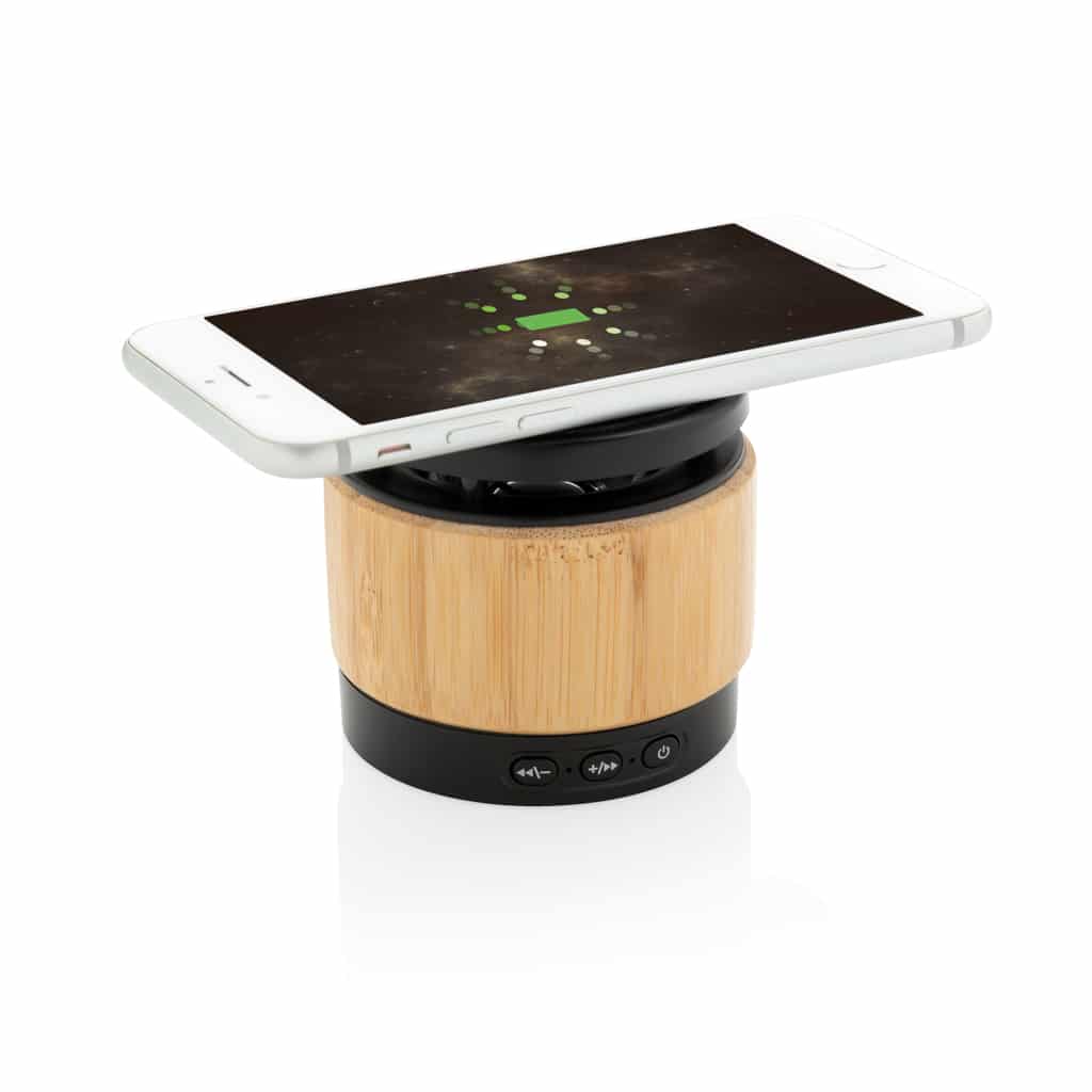 Miniature 6 pour Enceinte 3W avec chargeur à induction en bambou
