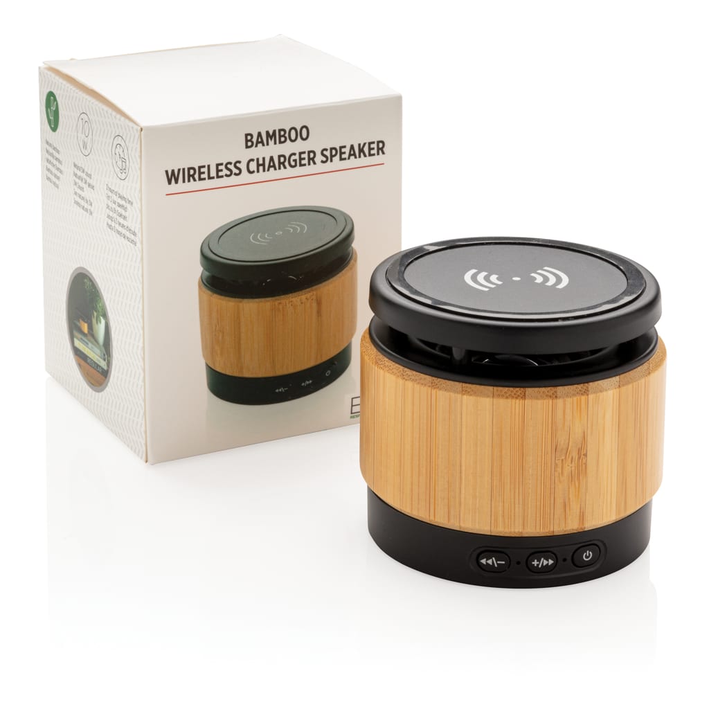 Miniature 10 pour Enceinte 3W avec chargeur à induction en bambou