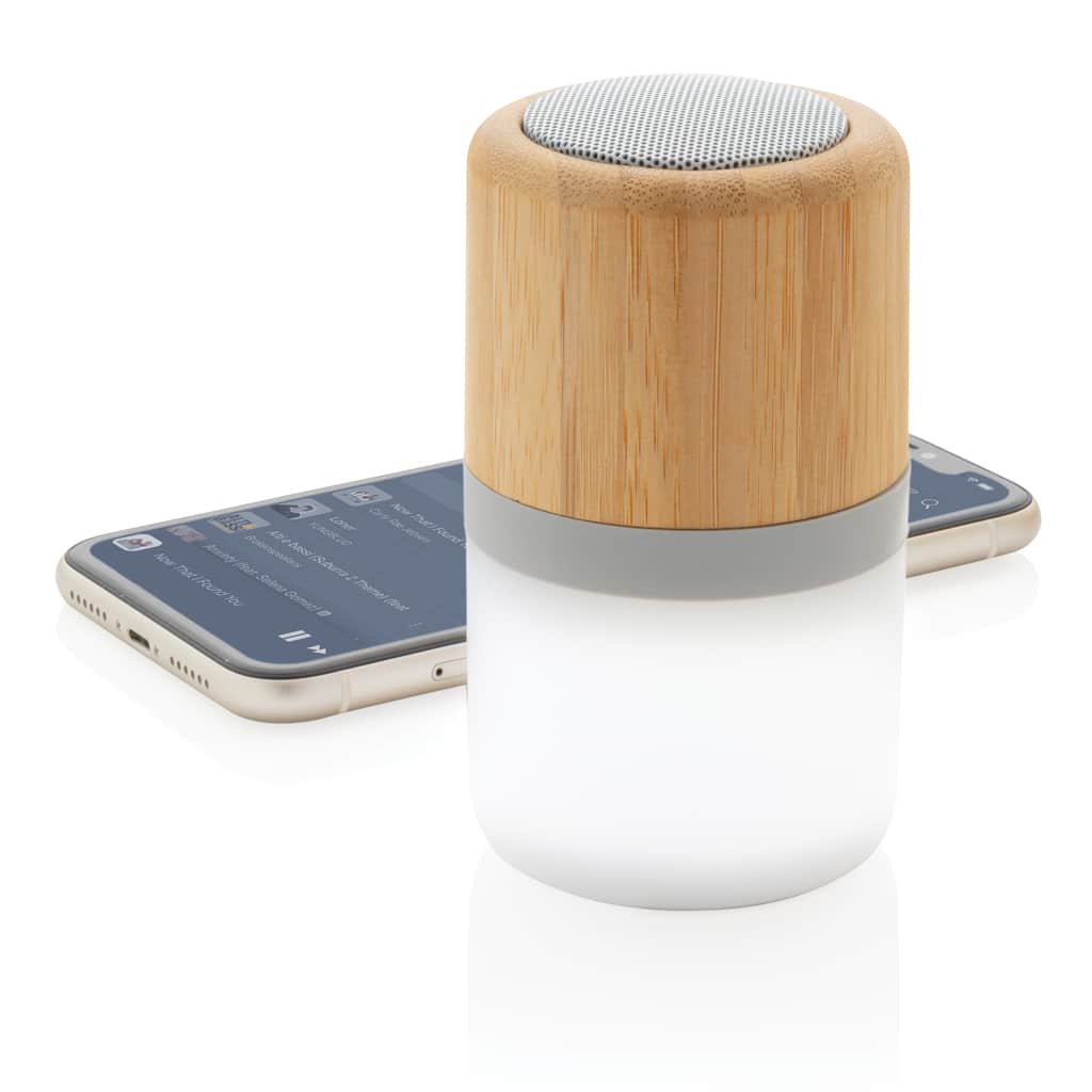 Miniature 3 pour Enceinte 3W en bambou avec lumière d'ambiance